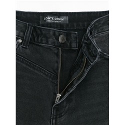 Актуальная коллекция CONTE CON-801 Чёрные джинсы wide leg с кокеткой