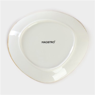 Блюдо фарфоровое для подачи Magistro «Церера», 18.2×16.3 см, цвет белый