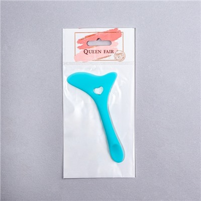 Трафарет для макияжа, силиконовый, 11.7×6×0.7 см, цвет голубой