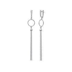Серьги из серебра без вставки, В10-1469