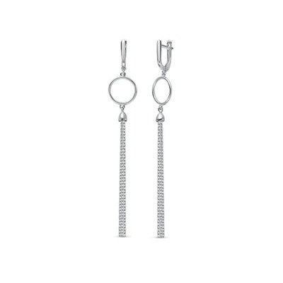 Серьги из серебра без вставки, В10-1469