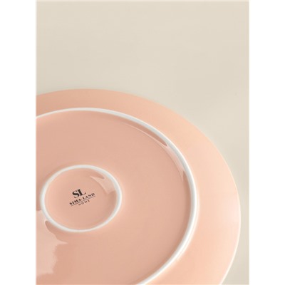 Тарелка для пиццы SL Home «Уроки испанского: Buen provecho», d=30 см, фарфор, розовая