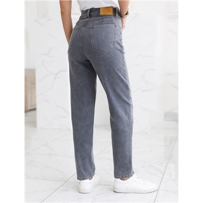 Джинсы мом фит из эластичного денима средней плотности