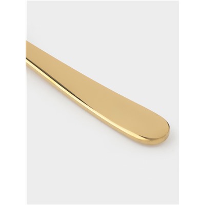 Вилка столовая Magistro Elegance, 21×2.5 см, на подвесе, толщина 2 мм, нержавеющая сталь, золотистая