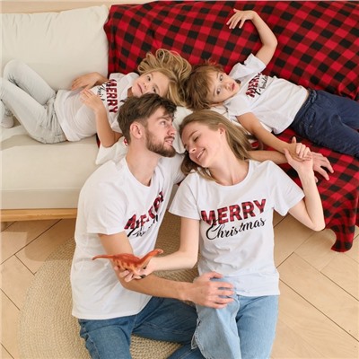 Футболка мужская KAFTAN «Merry Christmas» размер 50, белый