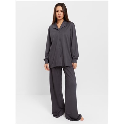 Костюм женский (рубашка, брюки, топ) KAFTAN Base, размер 42, цвет графит