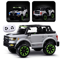 Электромобиль детский "Крутой внедорожник" (цвет серый)