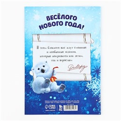 Блокнот детский с заданиями для весёлой компании, А5, 12 листов «Новый год: С Дедушкой Морозом!»