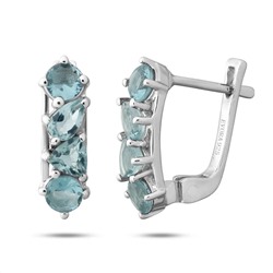 Серьги, лондон топаз кварц, Амели