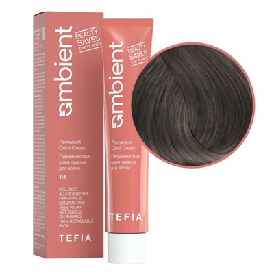 TEFIA  Ambient 7.11 Перманентная крем-краска для волос / Блондин интенсивный пепельный, 60 мл 22141