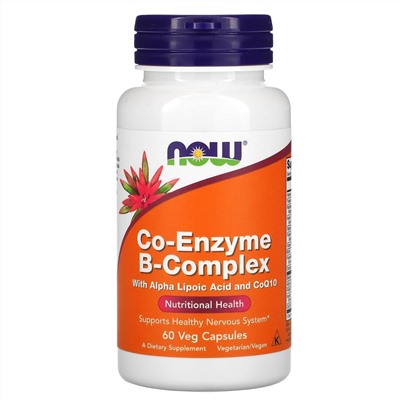 Now Foods, комплекс коферментов группы B, 60 вегетарианских капсул