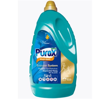 Гель для стирки Purox Wool &amp; Sport 5в1 Концентрат 4 л, (133 стирки) 935653