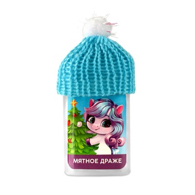 Конфеты драже в банке «Лошадка с ёлочкой», с витамином С, мята, 18 г