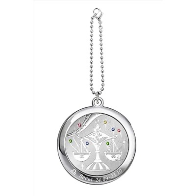 Jardin D'ete Сувенирное компактное зеркало знаки зодиака, Весы, Ø 5,7 см KRISTALLER, 1111791