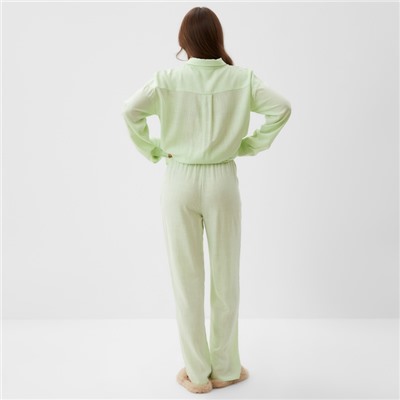 Пижама женская (рубашка, брюки) KAFTAN Lime series, размер 44-46