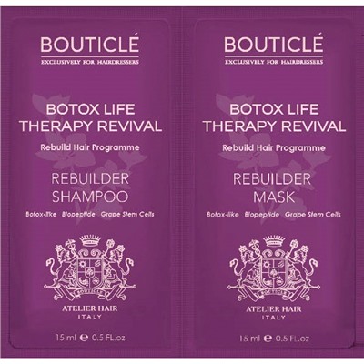 BOUTICLE Botox Life Пробник ботокс восстанавливающий шампунь / ботокс маска 15+15 мл
