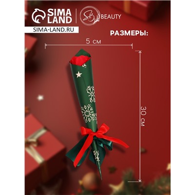 Новогодняя мыльная красная роза