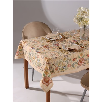 Скатерть «Этель» Floral pattern, размер 147×112 ±2 см с ГМВО, 100% хлопок, саржа 190 г/м²