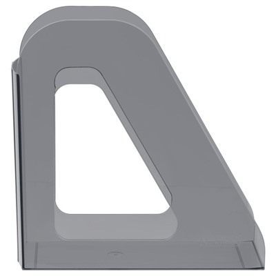 Лоток для бумаг вертикальный  90 мм Фаворит тонированный черный ЛТВ-30555 Стамм