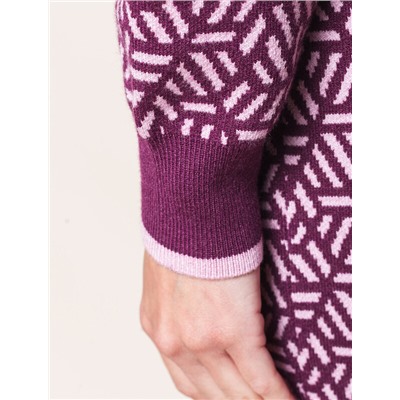 Платье жаккардовой вязки с кашемиром