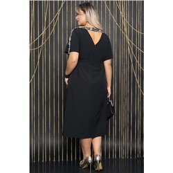 Платье Сказка (черное/лео) П12120