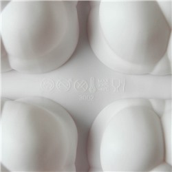 Форма для выпечки и муссовых десертов KONFINETTA «Облако», силикон, 30×18.8×3.5 см, 6 ячеек (7.4×7.4 см), белая