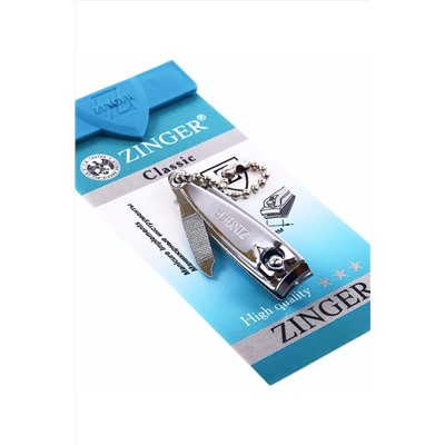 Zinger Книпсер для ногтей с пилкой и цепочкой / Classic SLN-602 FC, 9 мм KRISTALLER, 1119110