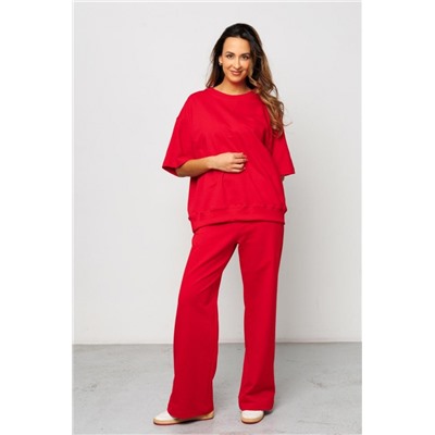 Костюм брючный с футболкой 403RED (Красный)