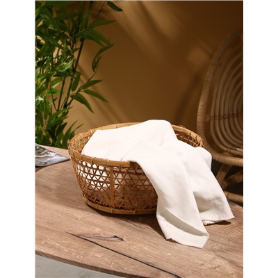 Корзина плетёная «Клоус», 32×32×13 см, бамбук, светлая