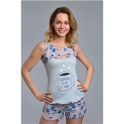 Пижама с шортами КОФЕ НАТАЛИ, 1114924