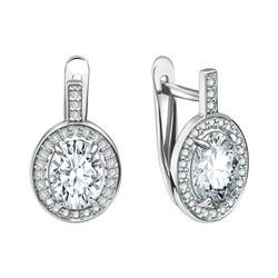 Серьги из серебра куб.циркон., Л-21134