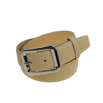 Ремень женский из натуральной кожи, цвет бежевый