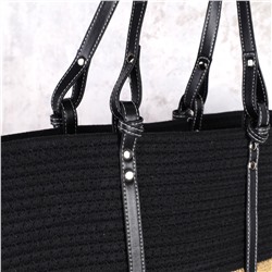 Сумка плетеная 45x29x16x26 / DW-09 /уп 1/коричнево-черная