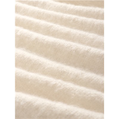 Плед с бахромой «Этель» Ivory, 135×180 см, молочный