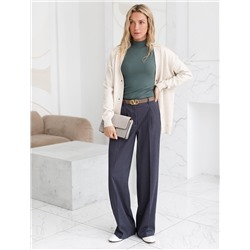 Топ из трикотажа в широкий рубчик