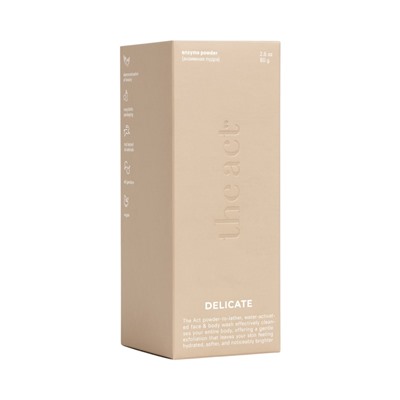 Энзимная пудра для лица и тела The Act с фруктовыми энзимами, цинком и витамином С, 80 г