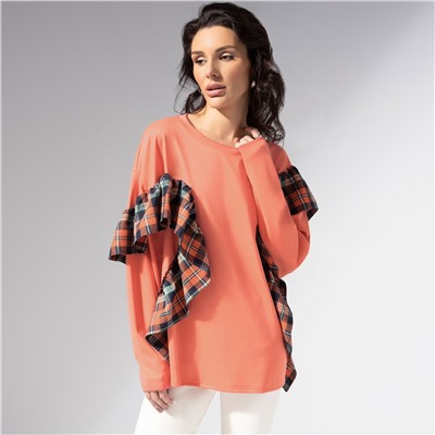 Лонгслив дизайнерский, Гардеробная магия (лососевый)