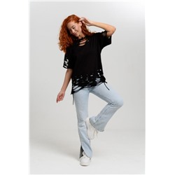 7475 Футболка женская (Черный)