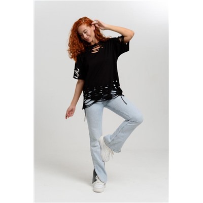 7475 Футболка женская (Черный)