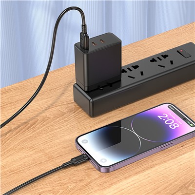 Кабель USB - Apple lightning Borofone BX111 Feliz 12W 100см 2,4A  (black)