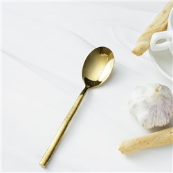 Ложка столовая из нержавеющей стали Magistro Kolos, длина 19.5 см, золотистая