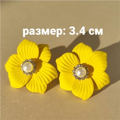 Серьги цветы, 09250 арт.002.101