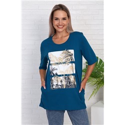 Футболка 786 с рисунком листья пальмы НАТАЛИ, 979120