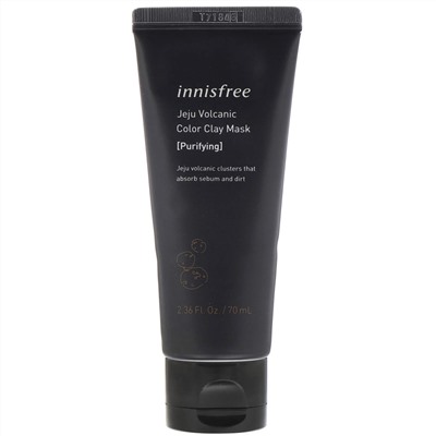 Innisfree, корейская маска для лица с цветной вулканической глиной, очищающая, 70 мл (2,36 жидк. унции)
