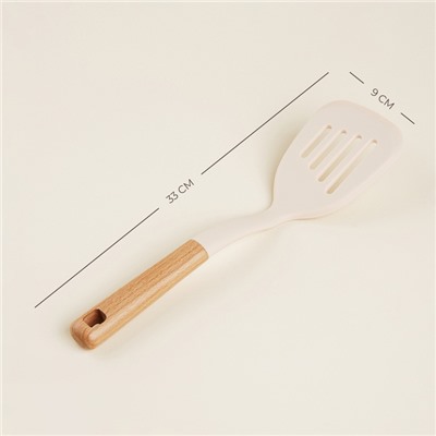 Лопатка с прорезями SL Home, 33×9×5 см, бежевая