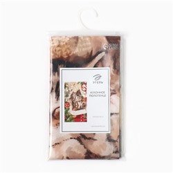 Полотенце новогоднее кухонное «Этель» «Счастливы вместе» 40×70 см, 100% хл, саржа 190 г/м²