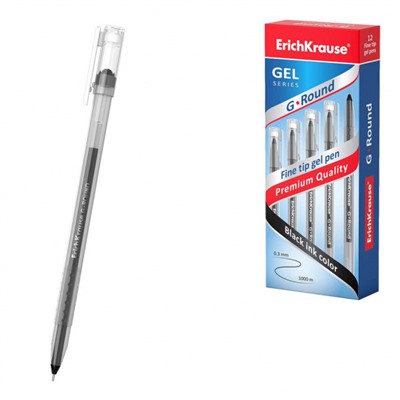 Ручка гелевая G-Round 0.5 мм черная 56535 ErichKrause