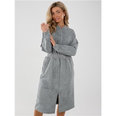 Платье П-049 (футер варёнка) (Серый)