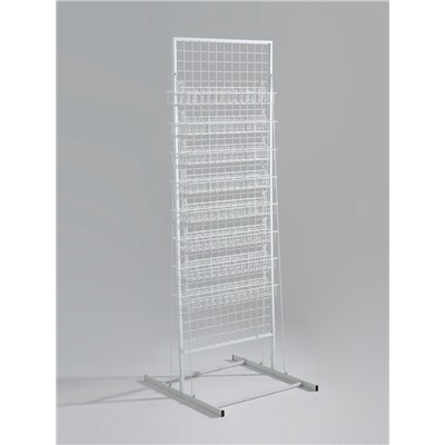 УЦЕНКА Стойка с сеткой, двухсторонняя, в комплекте 16 полок для семян, 63*49*183 см, цвет белый 4192