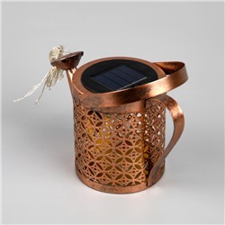 Садовый светильник «Лейка», уличный, на солнечной батарее, 21.5×16×10.5 см, 37 LED, свечение тёплое белое